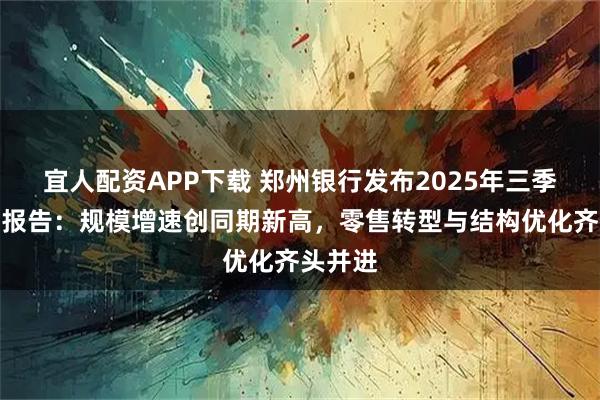 宜人配资APP下载 郑州银行发布2025年三季度业绩报告：规模增速创同期新高，零售转型与结构优化齐头并进