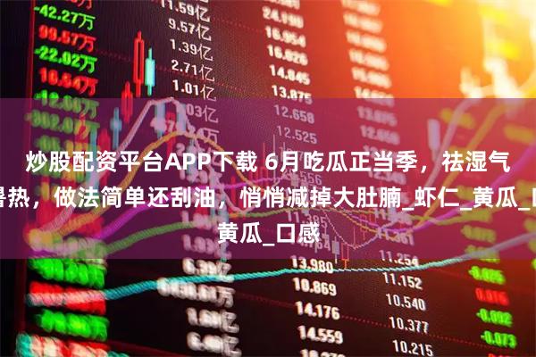 炒股配资平台APP下载 6月吃瓜正当季，祛湿气消暑热，做法简单还刮油，悄悄减掉大肚腩_虾仁_黄瓜_口感